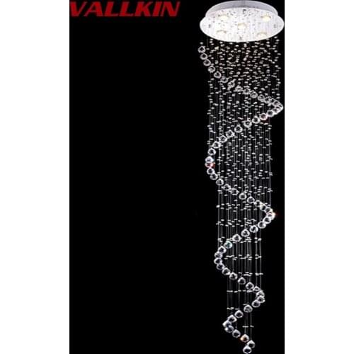 Modern hallway kitchen chandelier stairway chandeliers led crystal spiral chandelier staircase modern led chandelier Stair Lamp