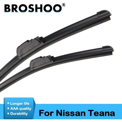 BROSHOO Car Windscreen Wipers Blade Soft Rubber For Nissan Teana J31 J32 L33 Model Year From 2003 To 2018 Fit Standard Hook Arm