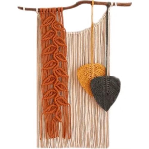 Hand Woven Colorful Feather Tassel Tapestry Electricity Meter Shelter Home Decoration C7 Bohemian Diy Material Bag