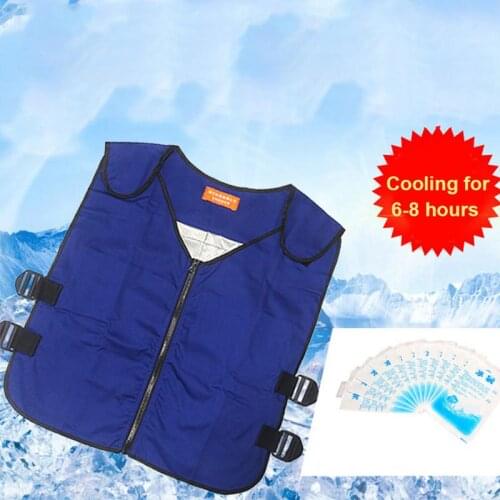 Outdoor Summer Cooling Vest Jacket Ice Bag Clothing for Cycling Fishing Outdoor Activity Anti High Temperature