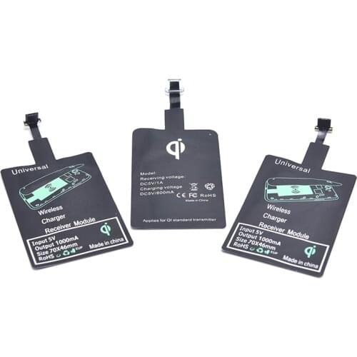 Universal Qi Wireless Charging Receiver For iPhone 7 6s Plus 5s Micro USB Type C Fast Wireless Charger For Samsung Huawei Xiaomi