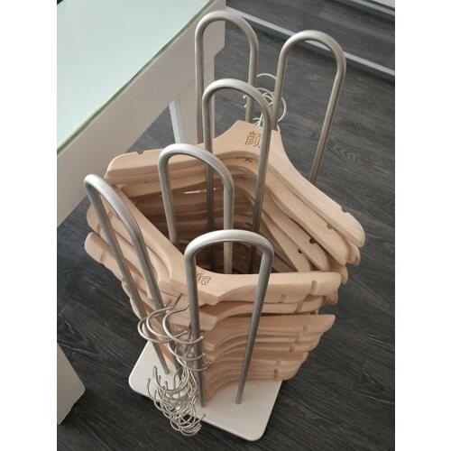 GY Clothing Store Hanger Storage Organizer Artifact Movable Golden Stainless Steel Display Shelf Clothes Hanger Shelf
