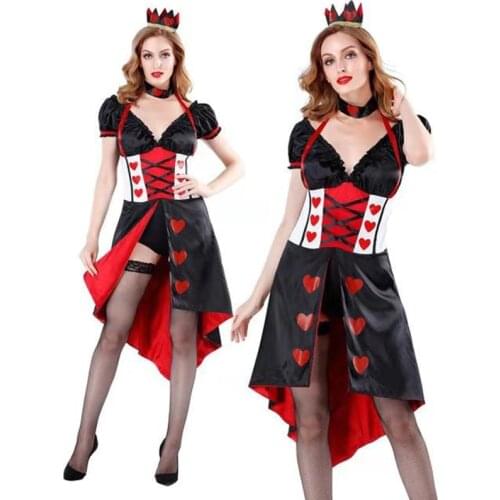 Ladies Royal Red Queen of Hearts Costume Alice Book Week Storybook Fancy Dress M XL M8896