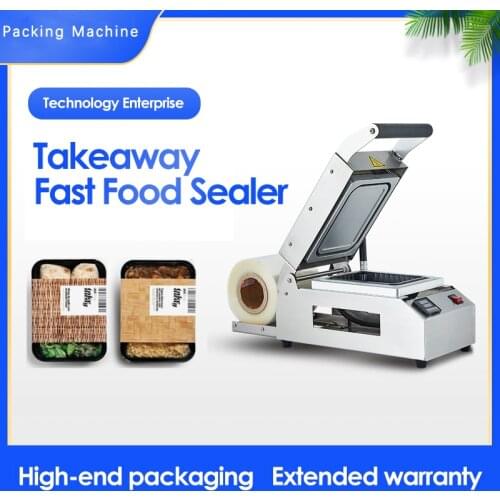 110V/220V Commercial Portable Vacuum Sealer Hand Press Packaging Machine Disposable Plastic Lunch Box Packaging Machine