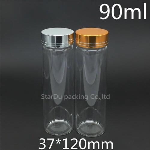 12pcs 37*120mm 90ml High-quality screw neck glass bottle for vinegar or alcohol,carft/storage candy bottles