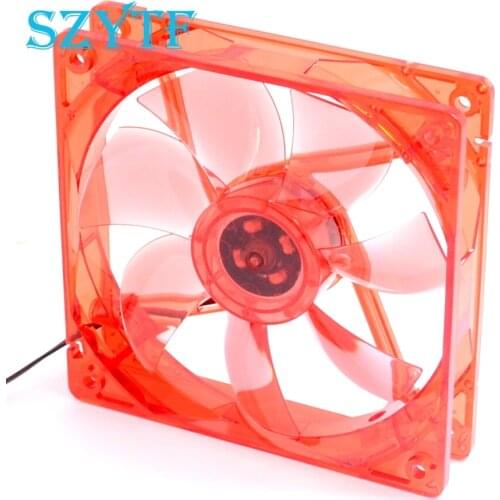 12025 12V 4Pin DC Red Light 120MM 12CM 120MMx120MMx25mm PC Comptuer LED cooling 12v Fan