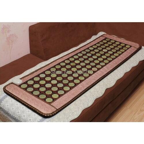 2020 Heating jade massage cushion /Far Infrared Heating Mattress good for sleeping free gift sleep eye cover 50*150CM