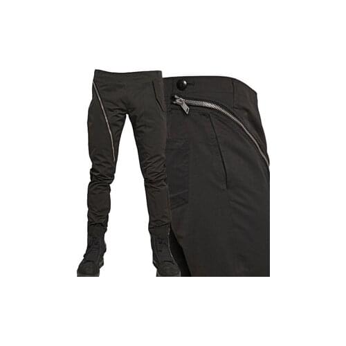 27-44 ! 2016 New mens clothing fashion slim casual zipper plus size pants trousers stage singer costumes