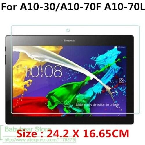 50PCS/lot For Lenovo Tab2 A10-70 A10-70F A10-70L A10-30 A10-30F X30F 10.1 Tablet Screen Protector Tempered Glass Protective film