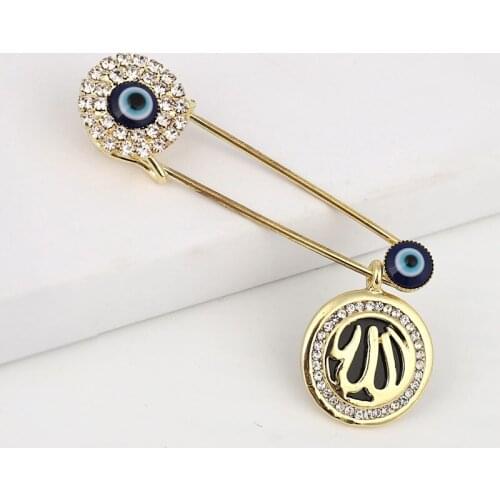 Muslim islam Allah turkish evil eye brooch accept drop shipping
