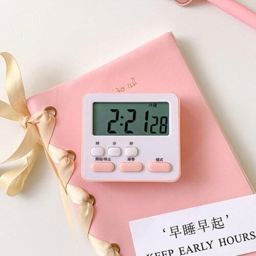 Digital Kitchen Timer Countdown Clock With Liquid Crystal Display Mini Timer Small Cooking Movement Learning Baking Temporizador