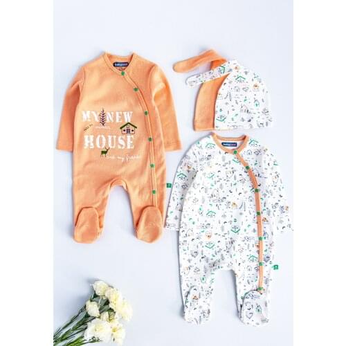 Babymod My House Baby Rompers Long Sleeved Double Baby Rompers