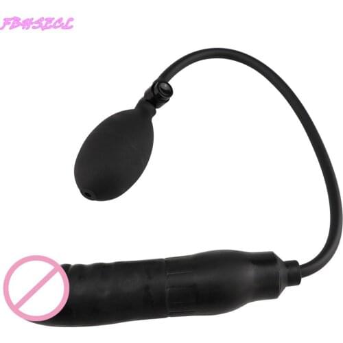 FBHSECL With Pump Butt Plug Sex Shop Anal Plug Adult Products Fake Penis Inflatable Huge Dildo Sex Toys for Women