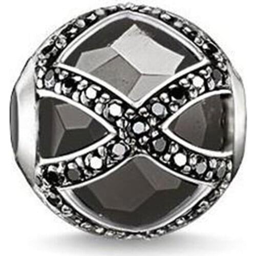 Hot Sale Free Shipping Black MAHARANI Bead, Trendy Karma Beads 925 Sterling Silver DIY Beads for Bracelet for Women Men Jewelry