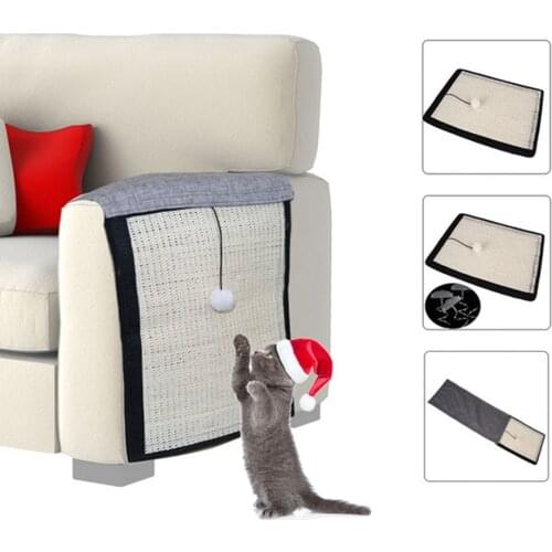 Cat Anti-Scratching Post Mat Natural Sisal Furniture Foldable Scratch Cat Scratcher Couch Sofa Protectors Washable Scratch Board