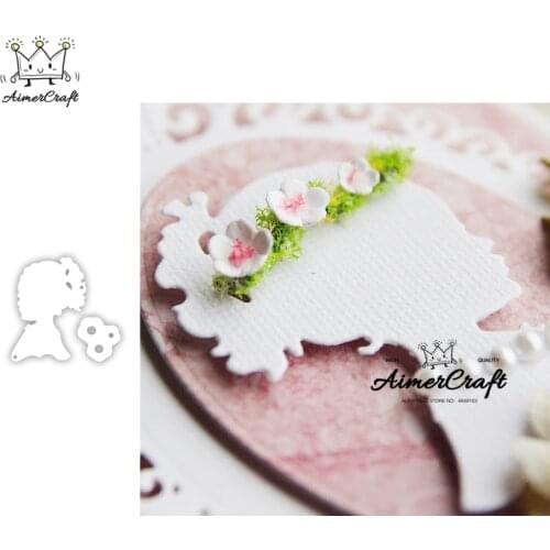 Lovely Girl Metal Cutting Dies Scrapbooking Stencil For DIY Paper Card Decorative Embossing Die Cut Craft Dies New 2019