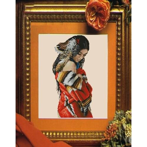 Top Quality Lovely Cute Counted Cross Stitch Kit Beautiful Asian Eastern Woman Lady Girl Beauty anc 01176