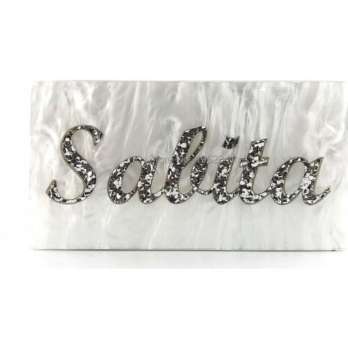 OC3627 Guangzhou Occi factory handmade fashion evil eye acrylic clutch bag