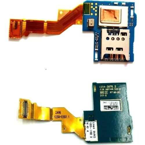 Genuine Sim Card Slot PCB Flex Cable For Sony Xperia Acros S LT26i LT26 sim card reader connector slot tray holder Flex cable