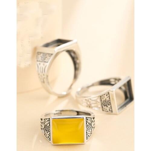 10*12mm 925 STERLING SILVER MEN Women Semi Mount Bases Blanks base blank Pad ring Setting jewelry findings diy A5946