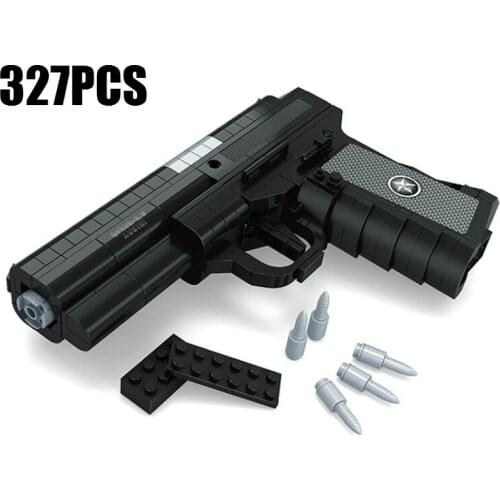 327Pcs Blocks Handgun QSZ92 Semi-automatic Pistol Gun Model 1:1 DIY Building Block Brick Toy Outdoor Toys For Kids Ausini 22514