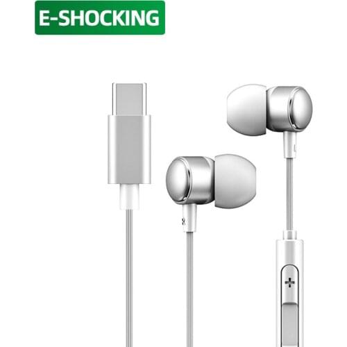 Type C wired headphones In-Ear Sport Earphones for Huawei Xiaomi Redmi Type-C With Microphone headset 3.5mm Jack Gaming Sport