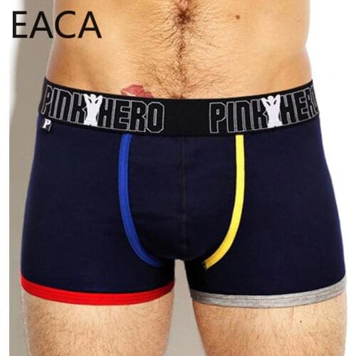 PINK HEROES High-quality Cotton Men Underwear Fashion Men Boxer Short Trunks Male Panties Gay Cuecas comfortable