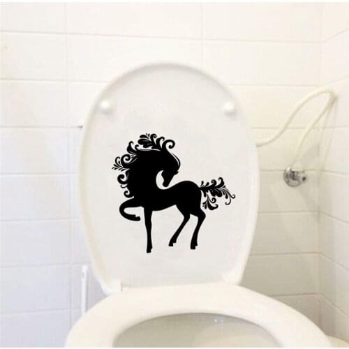Horse Animal Cartoon Fashion Toilet Sticker Vinyl Wall Decal Decor 6WS0039