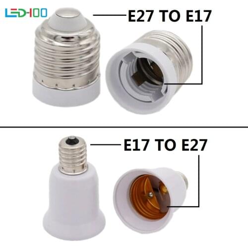 High Quality Fireproof Material Lamp Base E27 to E17 Adapter Conversion Socket E17 - E27 Lamp Holder Converter