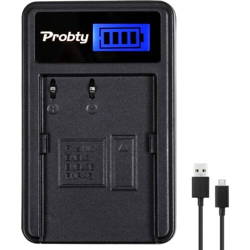 Probty EN-EL3e ENEL3e EN EL3e LCD Battery Charger for Nikon D70S D80 D90 D50 D300S D300 D100 D200 D700