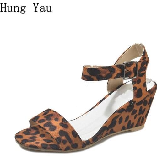 Woman Sandals Shoes Slippers Summer Style Wedges Pumps High Heels Buckle Fashion Gladiator Shoes Female Peep Toe Breathable