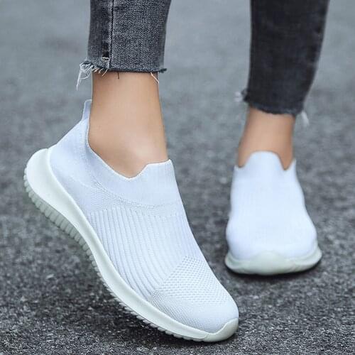 TELOTUNY Tennis female 2021 New Women Solid Color Outdoor Mesh Breathable Sports Shoes Slip On Platform Running Shoes Sneakers