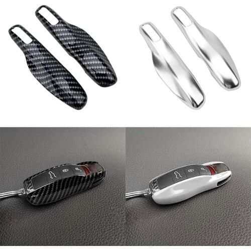 1Pair Car Key Case Cover Shell Plastic for Porsche Cayenne Macan 911Boxster Cayman Panamera Key Shell Holder Cover