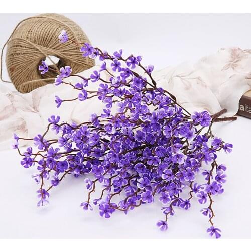1pc Plastic Snow Plum Blossom Artificial Flower Wedding Party Home Floral Arrangement Decoration Fake Flowers