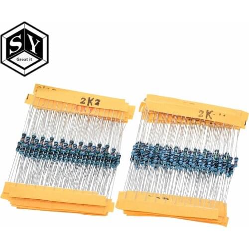 Great IT 1 Pack 600PCS 10 -1M Ohm 1/4w Resistance 1% Metal Film Resistor Resistance Assortment Kit Set 30 Kinds Each 10PCS