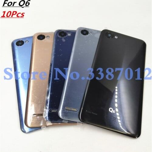 10Pcs/lot New Original Plastic Battery Cover For LG Q6 Rear Housing Back Case With Camera Lens Q6 Replacement Part