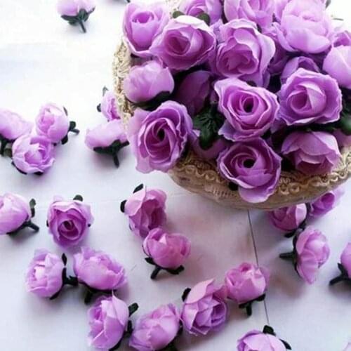30Pcs/lot cheap Artificial Flowers DIY Home Decoration Wedding car Party Bridal bouquet material Handmade Rose Silk Flower Heads