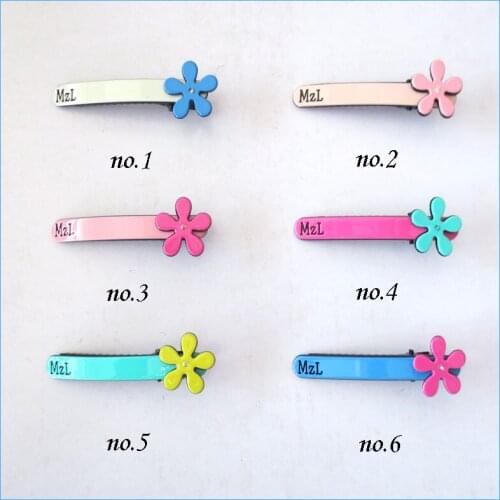 50 BLESSING Good Girl 2.5" Acrylic Hair Bow Clip Crown butterfly Flower Women