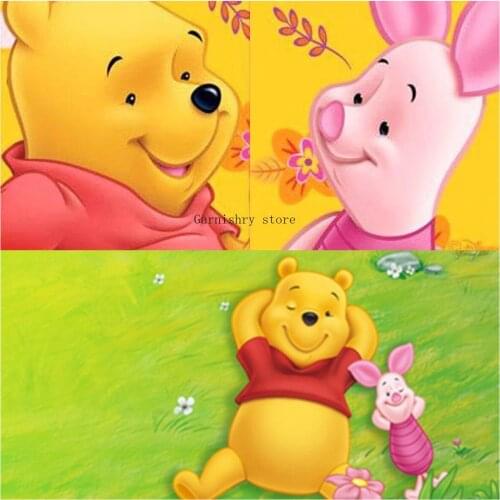 Disney Diy 5D Diamond Painting Full Drill Square/Round Cross Stitch Kits Diamond Embroidery Winnie The Pooh Baby Home Decor