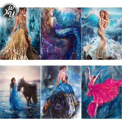5D Diamond Painting Mermaid 5D Full Drill Diamond Painting Beauty Diamond Painting Artwork Diamond Painting Kits for Adult Decor
