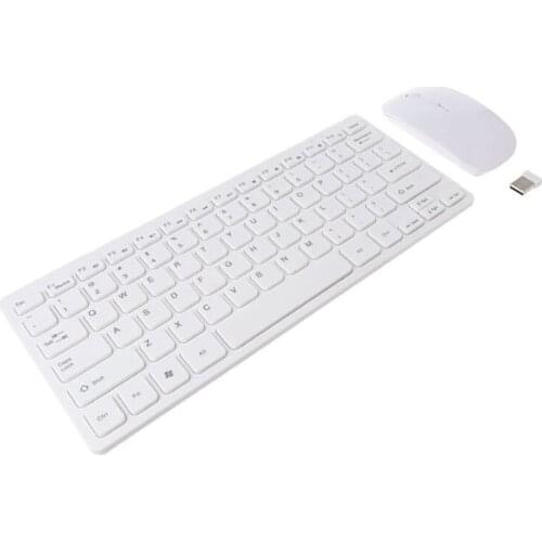 Wireless 2.4GHz Mini Keyboard Ultra-Thin Mouse Mice Combo Set for Desktops Laptops Computer Use Accessories Kit