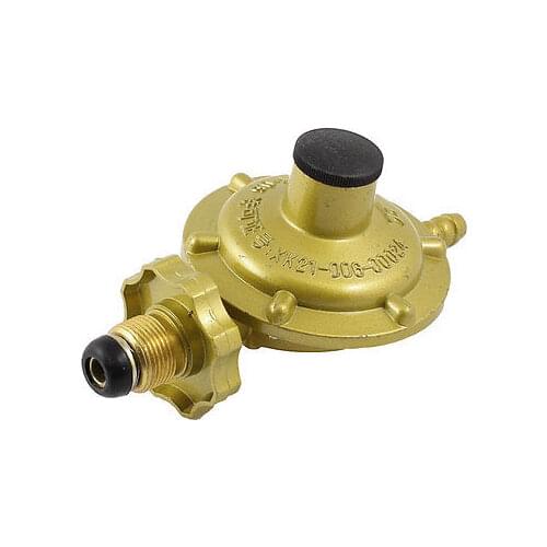 Home One Inlet One Outlet Liquefied LGP Compressed Gas Pressure Regulator Yellow