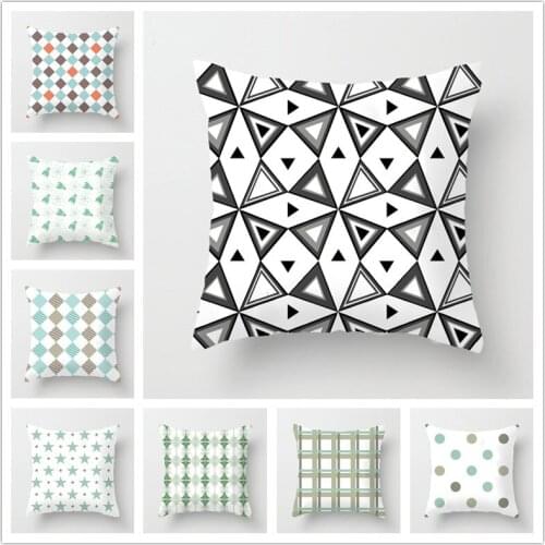 New Style Geometric Pillowcase Decorative Cushion For Sofa DIY Printed Pillow Chair Car Cushion Home Decoration