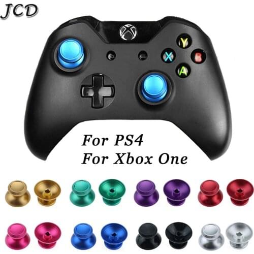 JCD 2PCS Metal Analog Joystick thumb Stick grip Cap for Sony playstation 4 PS4 Slim Pro XBOX ONE Gamepad Controller thumbstick