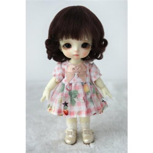 JD268 1/8 1/6 YOSD 100% Mohair Doll Wigs 5-6 inch 6-7inch Short Back Curly BJD Wig Mohair Doll Accessories