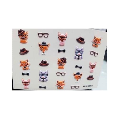 Beauty Personal Care Nail Stickers 6d diy Cubic Engraved Mixed Cute Patterns Empaintic Nail Sticker Water Slide Decals Gifts