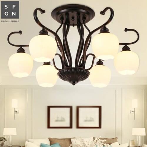 Chandelier lighting led chandeliers ceiling lights american style iron light fixtures for living dining room home bedroom