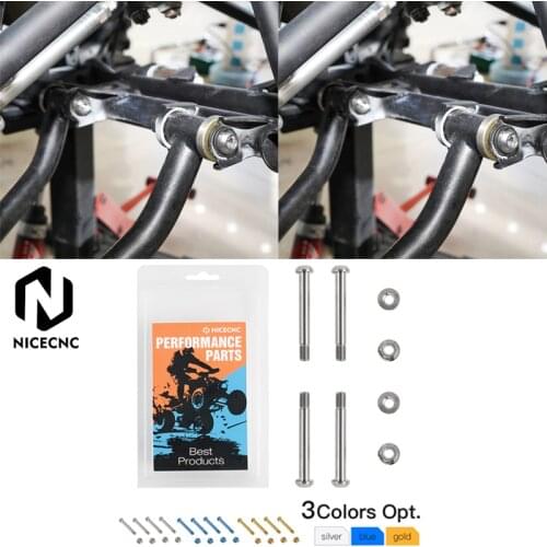 M10*P1.25 80mm ATV 4 x Lower A-arm Bolts Nuts Kit For YAMAHA YFZ450 2006-2009 2012-2013 RAPTOR 700 700R 125 250 350 GRIZZLY 700