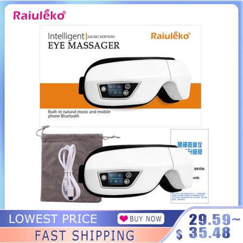 4D Smart Airbag Vibration Eye Massager Bluetooth Music Eye Care Instrumen Heating Eye Mask Fatigue Pouch Wrinkle Dark Circles
