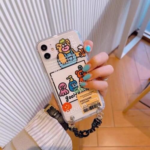 Cute Label Korean Phone Case For iphone 12 pro max 7 8 11 xs max xr plus x silicone phone case cover anti-knock TPU Cover